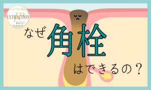 【毛穴エクストラクション】なぜ角栓はできるの？