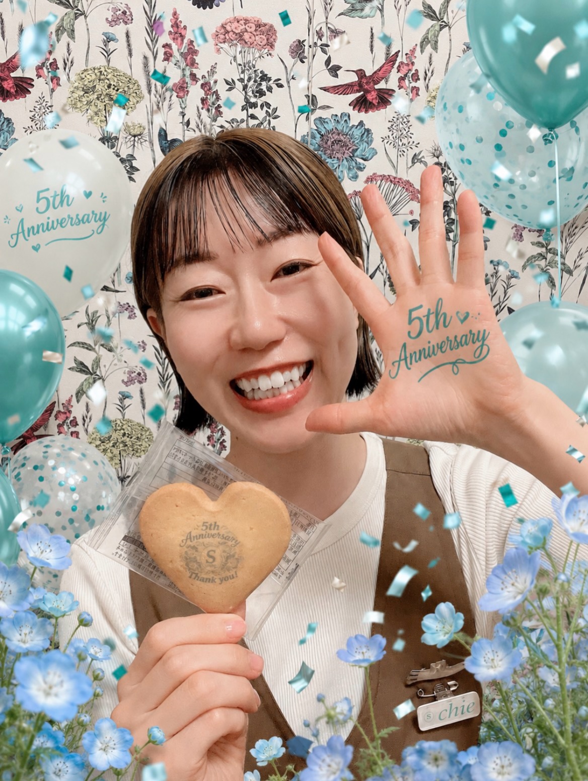Photo by 𝒄𝒉𝒊𝒆|大阪北堀江|小顔サロン𝑺𝒆𝒍𝒍𝒂𝒈𝒆〜セラージュ〜🕊 in Kitahorie, Nishi-ku. May be an image of baby blue eyes flower and text.